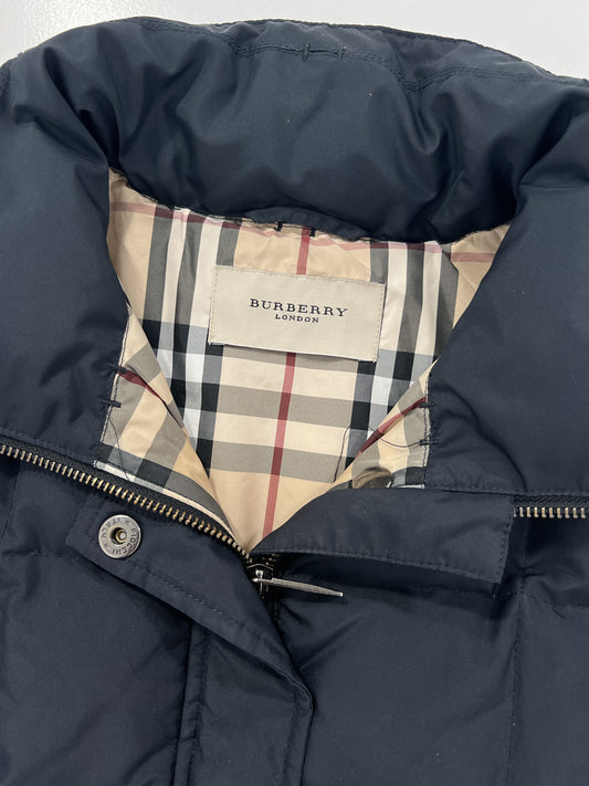 Giacca vintage Burberry piumino blu tg 44