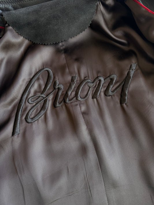 Giacca vintage Brioni pelle tg 46