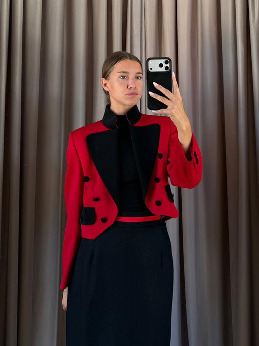 Blazer corta vintage Moschino lana tg S/M