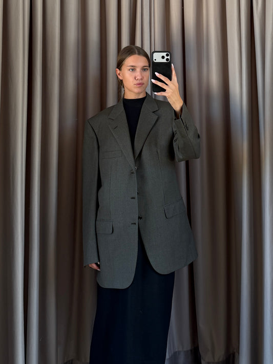 Blazer vintage Brioni lana verde British tg L