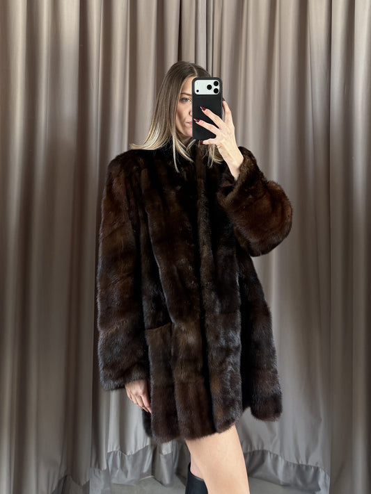 Pelliccia vintage Max Mara marrone tg S/M