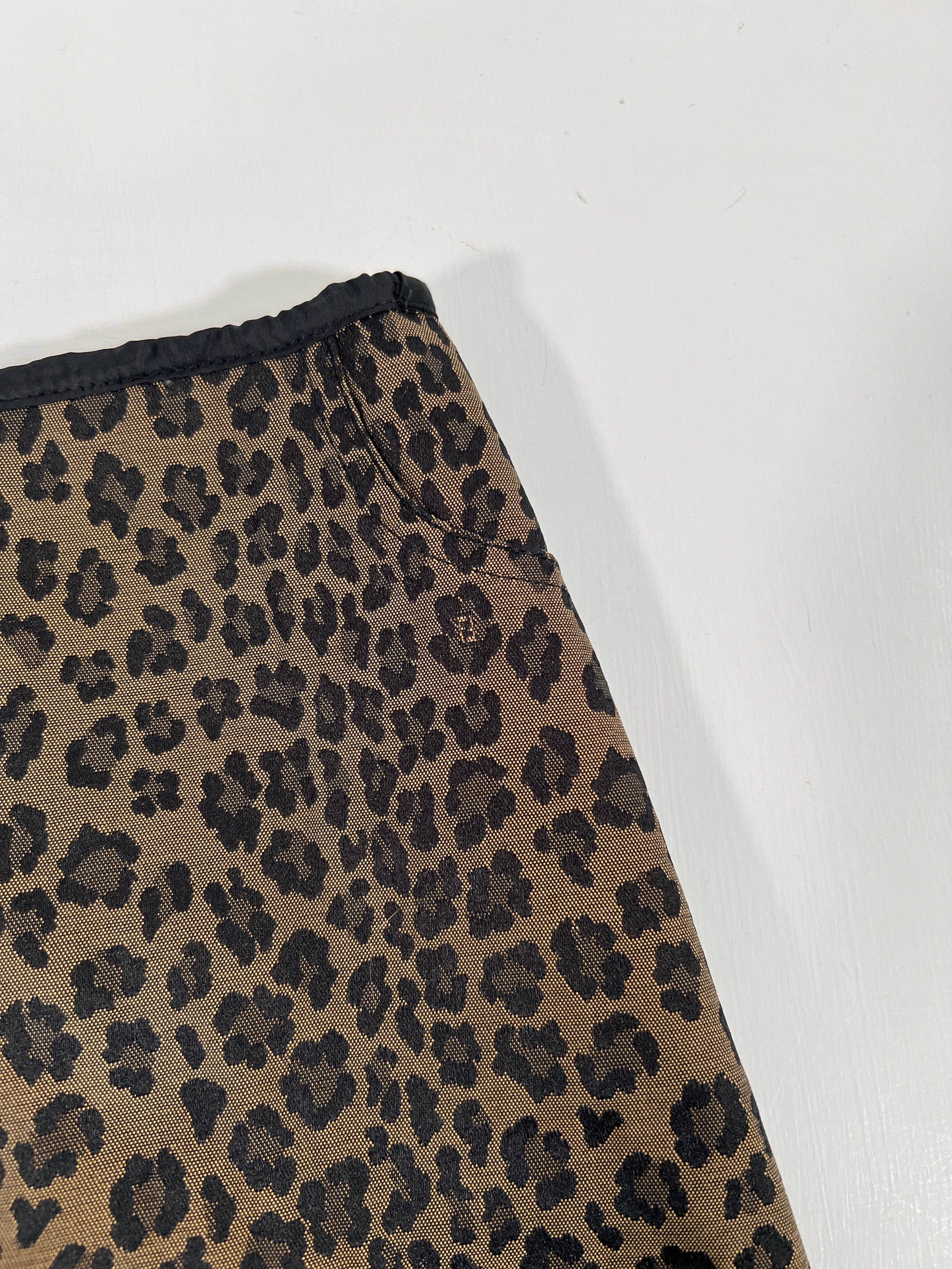 Mini gonna vintage Fendi leopardo tg S