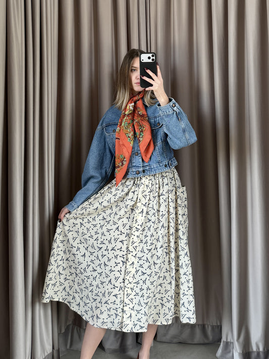 Gonna vintage Fendi 100% seta plissé tg S