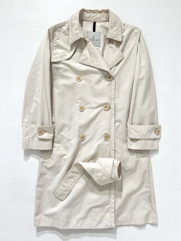 Trench vintage Moncler doppiopetto chiaro tg 2