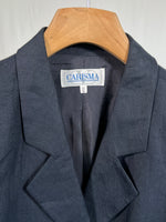 Carica l&#39;immagine nel visualizzatore di Gallery, Blazer vintage Valentino in lino blu tg L
