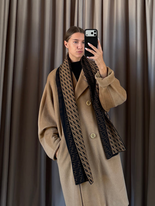 Sciarpa vintage Fendi lana monogram