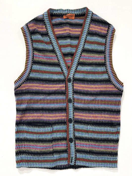 Gilet vintage Missoni lana multicolor tg 50