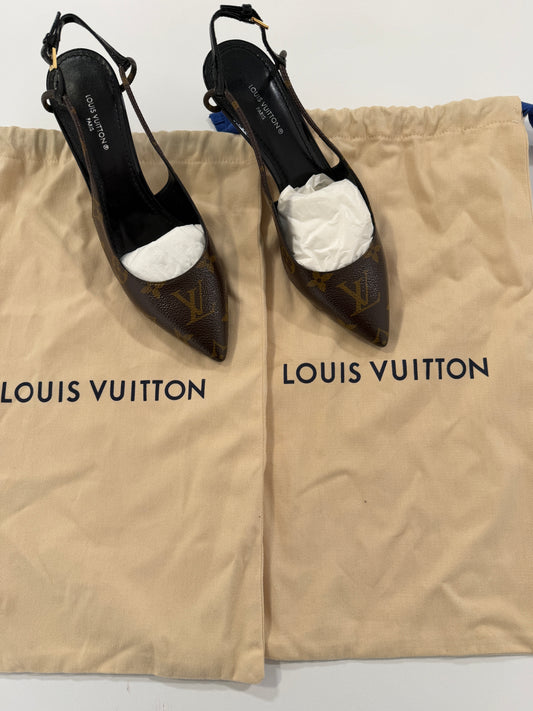 Scarpe vintage L. Vuitton monogram tg 34.5 nuovo