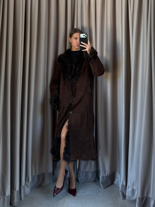 Montone cappotto Shearling Rick Owens aesthetic tg M