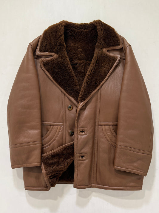 Montone vintage shearling marrone tg M/L