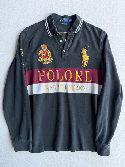 Polo vintage Ralph Lauren nero tg L