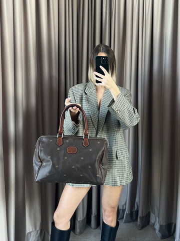 Borsa vintage Valentino pelle marrone monogram