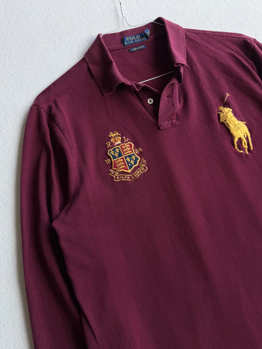 Polo vintage Ralph Lauren bordeaux tg L