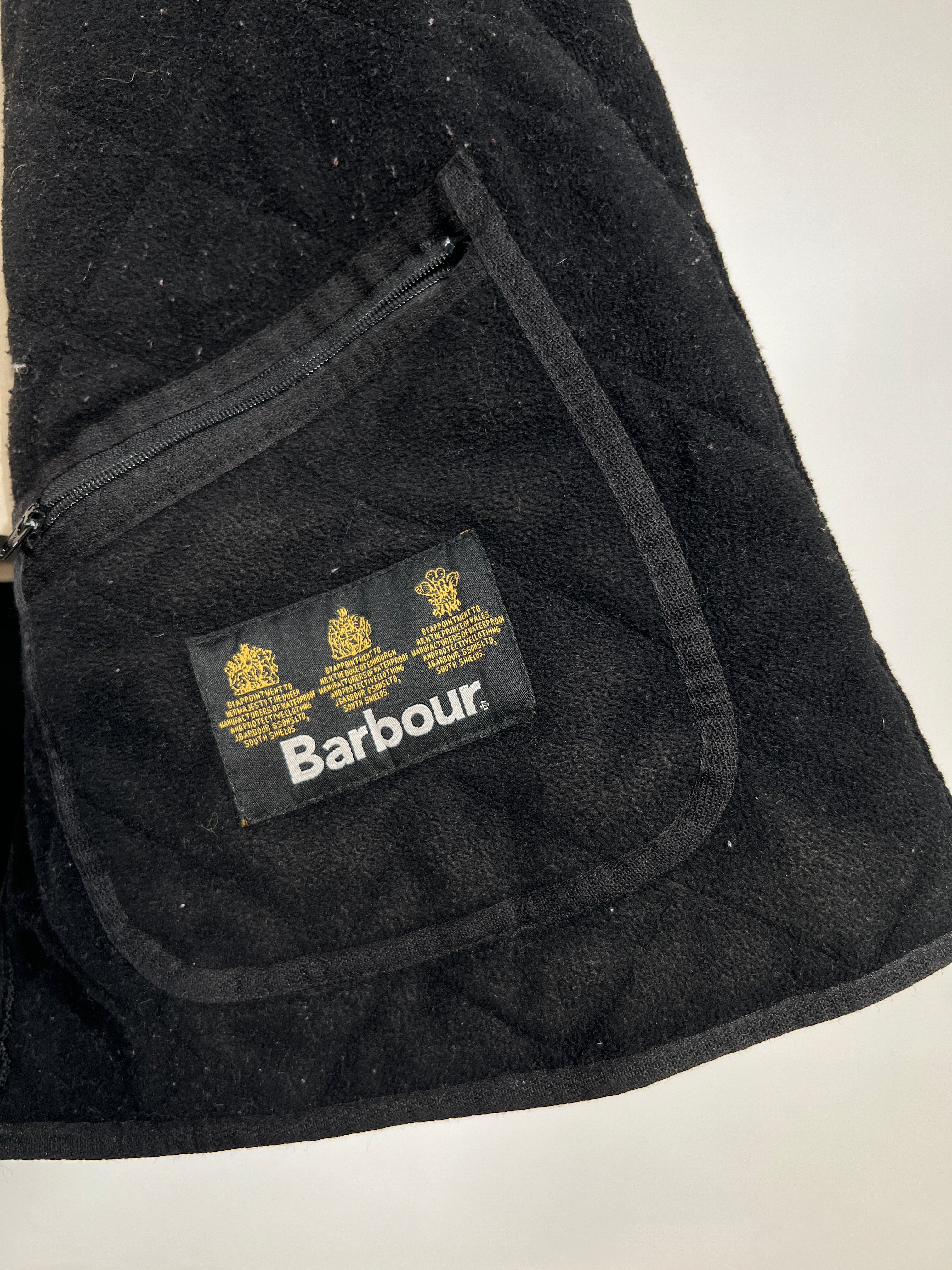 Giacca vintage Barbour in trapunta nero tg XL