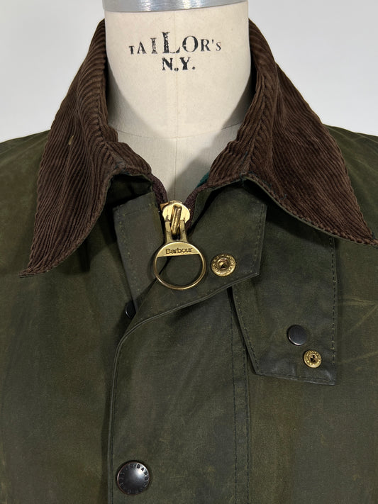 Giacca vintage Barbour Northumbria verde tg L