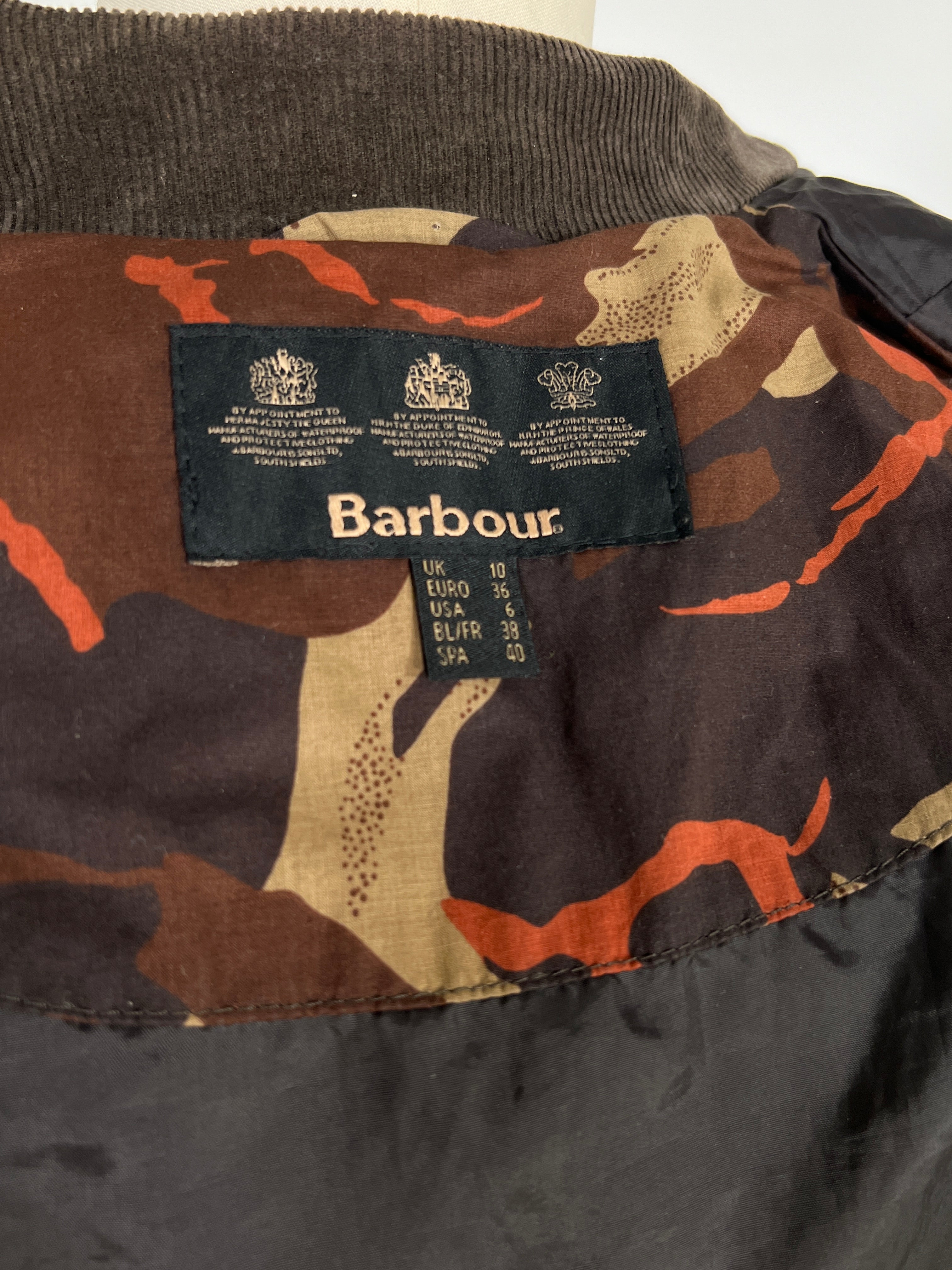 Giacca vintage Barbour camouflage tg S