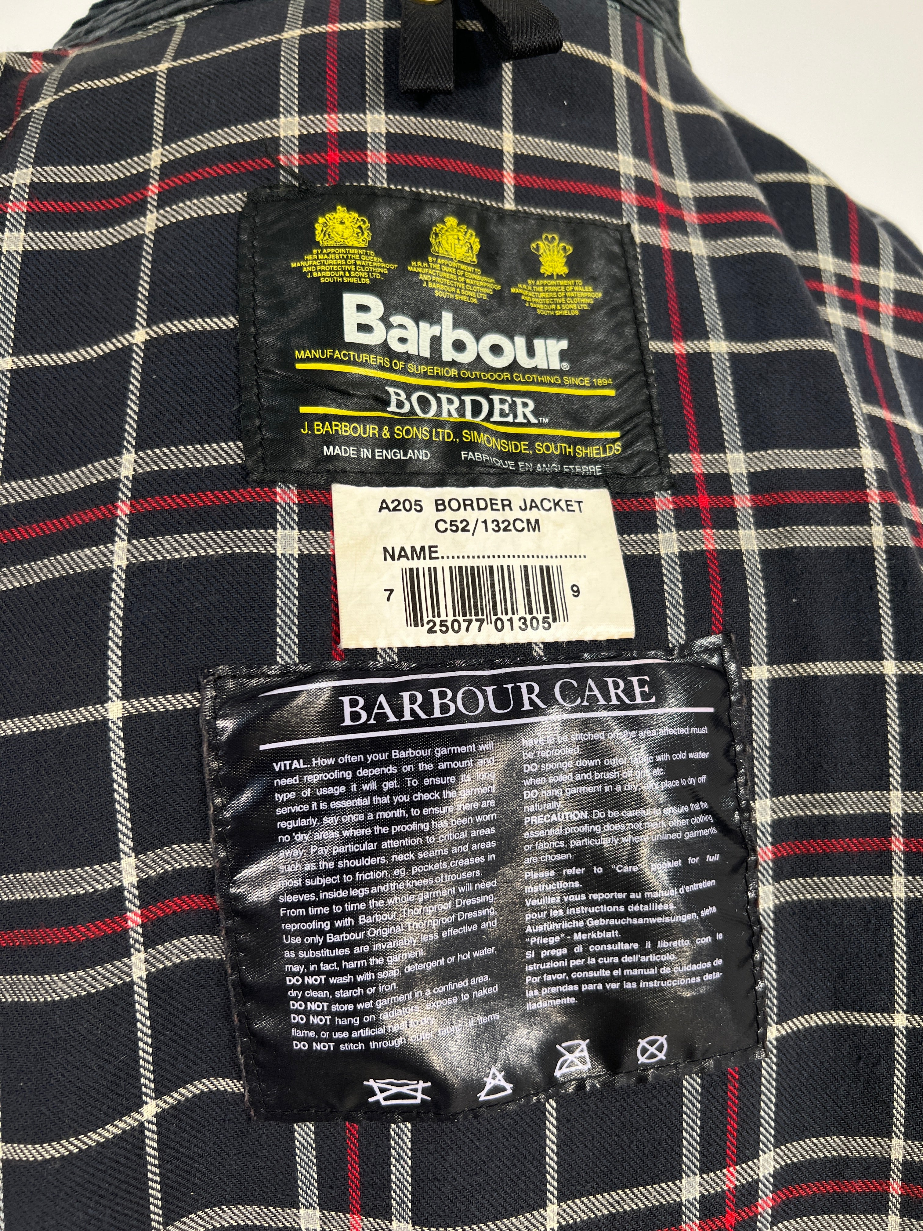 Giacca vintage Barbour Border blu tg XL