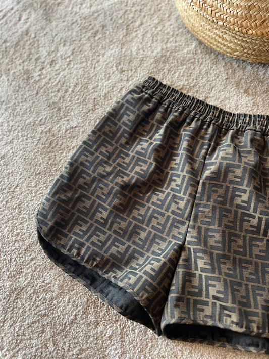 Shorts vintage Fendi monogram tg 40