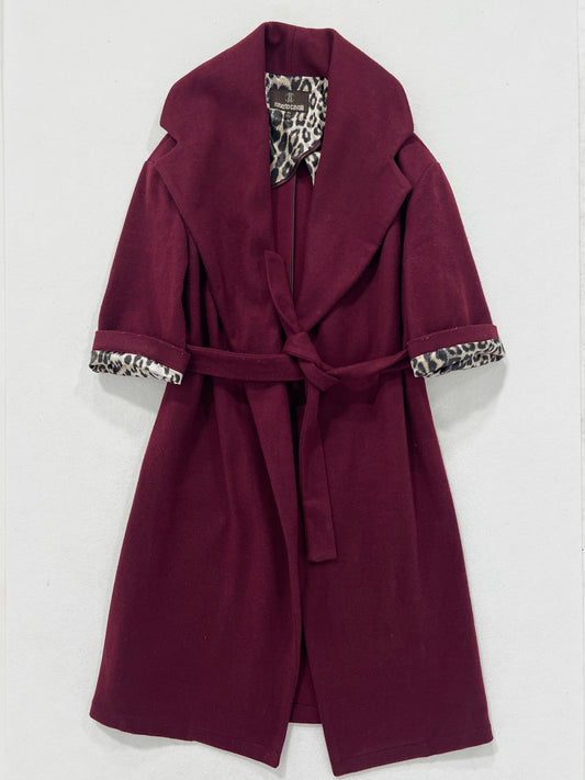 Cappotto vintage Roberto Cavalli bordeaux tg 44