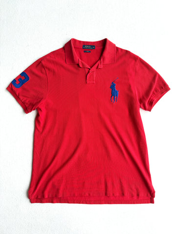 Polo vintage Ralph Lauren rosso tg XL