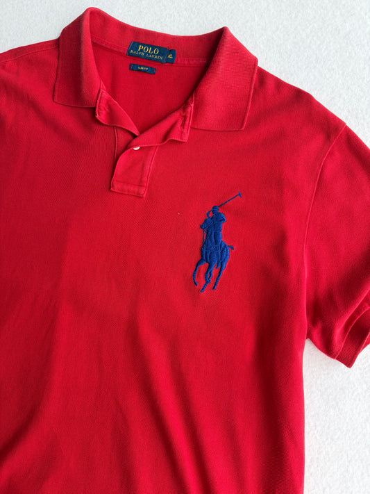 Polo vintage Ralph Lauren rosso tg XL