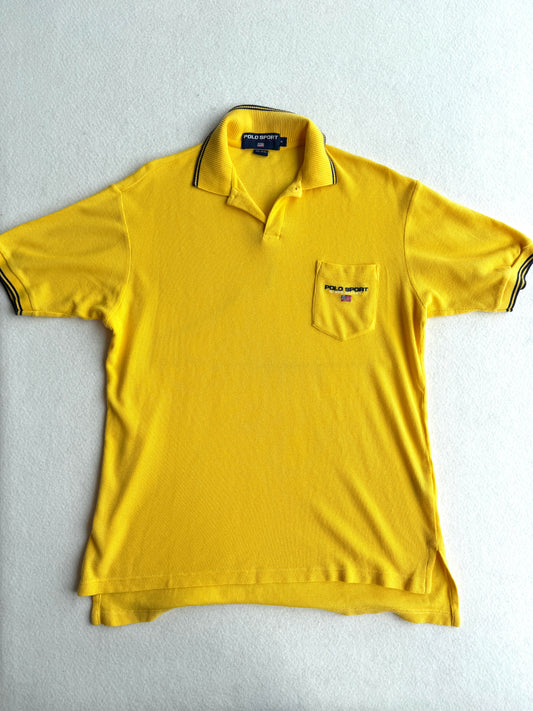 Polo vintage Ralph Lauren giallo tg XL