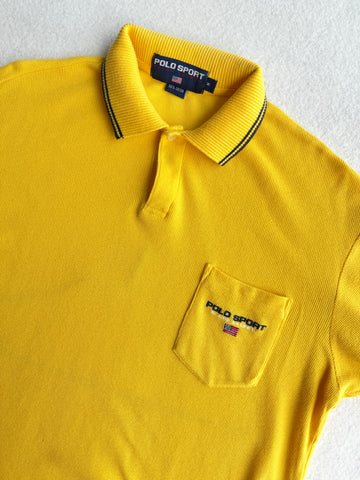 Polo vintage Ralph Lauren giallo tg XL