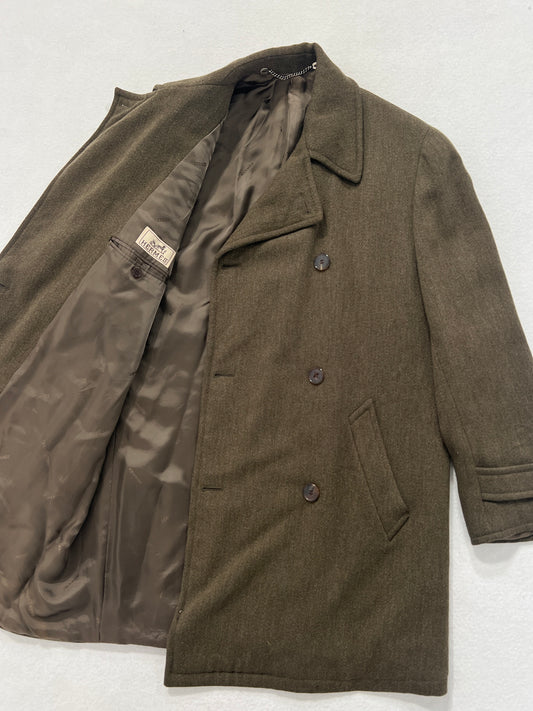 Cappotto vintage Hermes verde lana/cashmere tg M