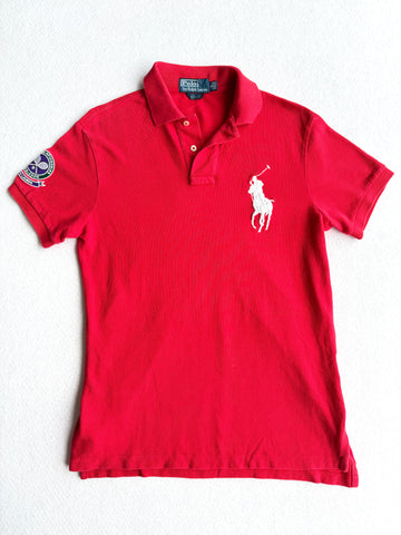 Polo vintage Ralph Lauren rosso tg S