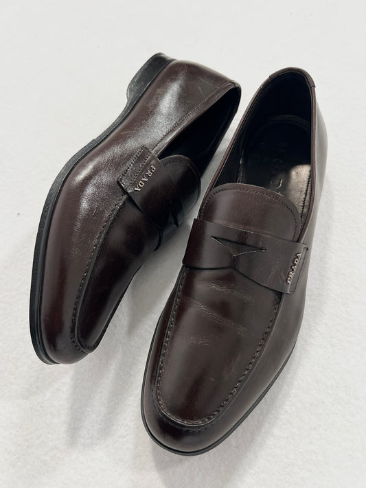 Scarpe mocassino vintage Prada pelle tg 42