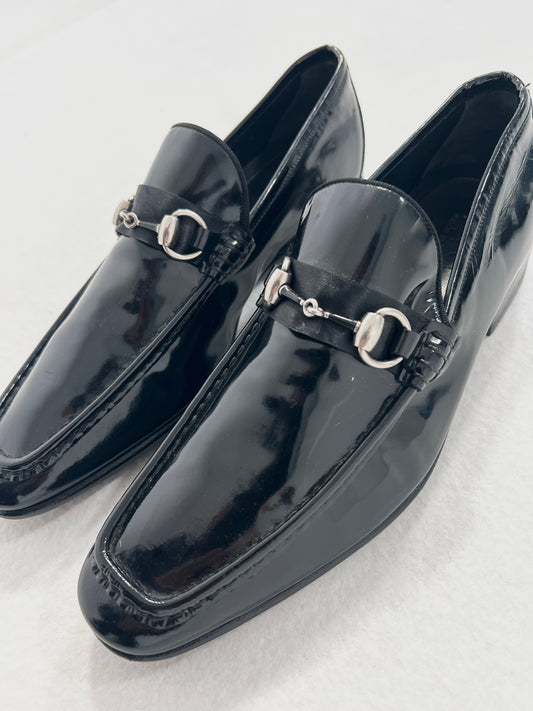 Scarpe mocassino vintage Gucci nero tg 40