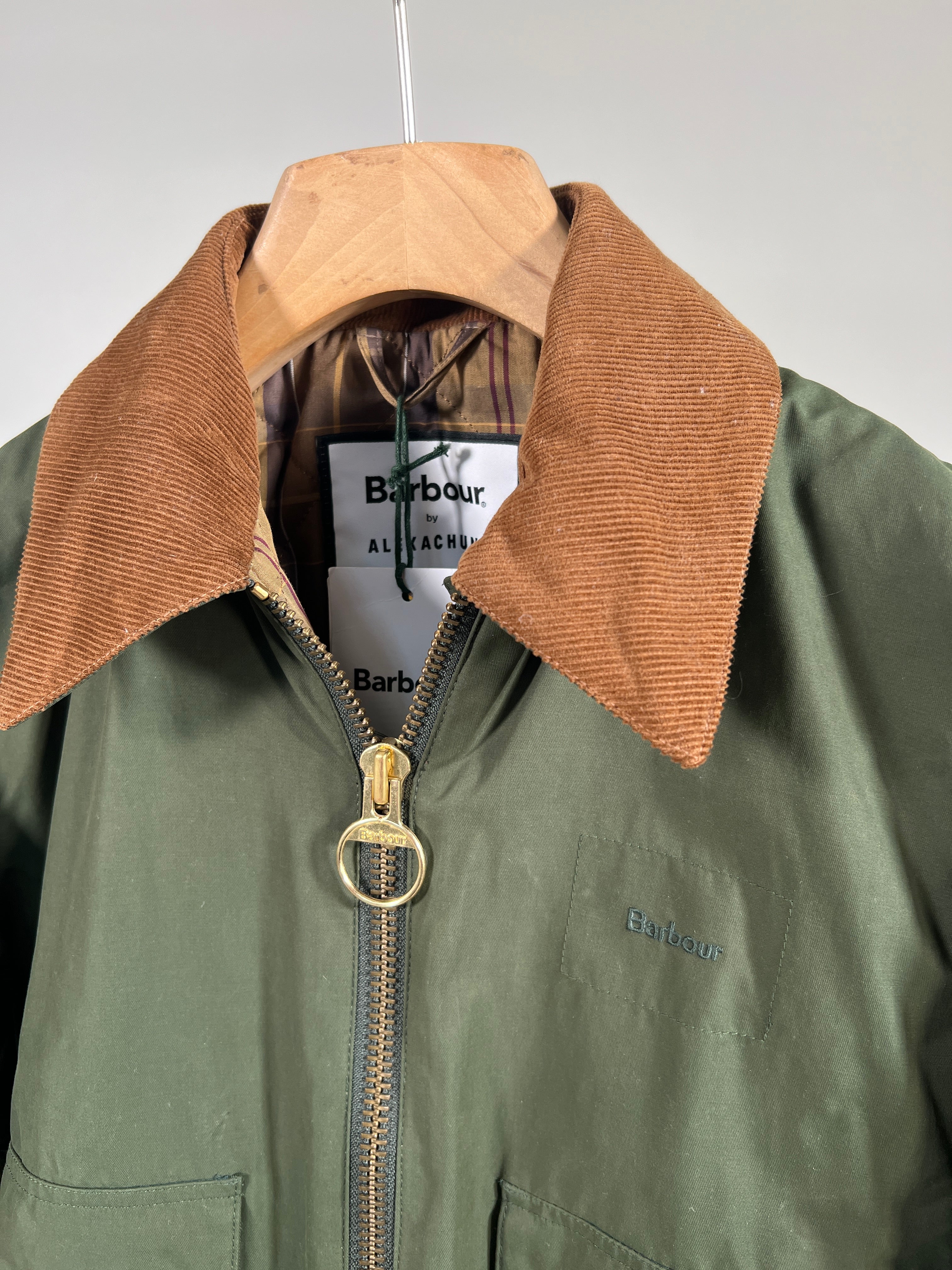 Giacca vintage Barbour ALEXACHUNG verde tg S