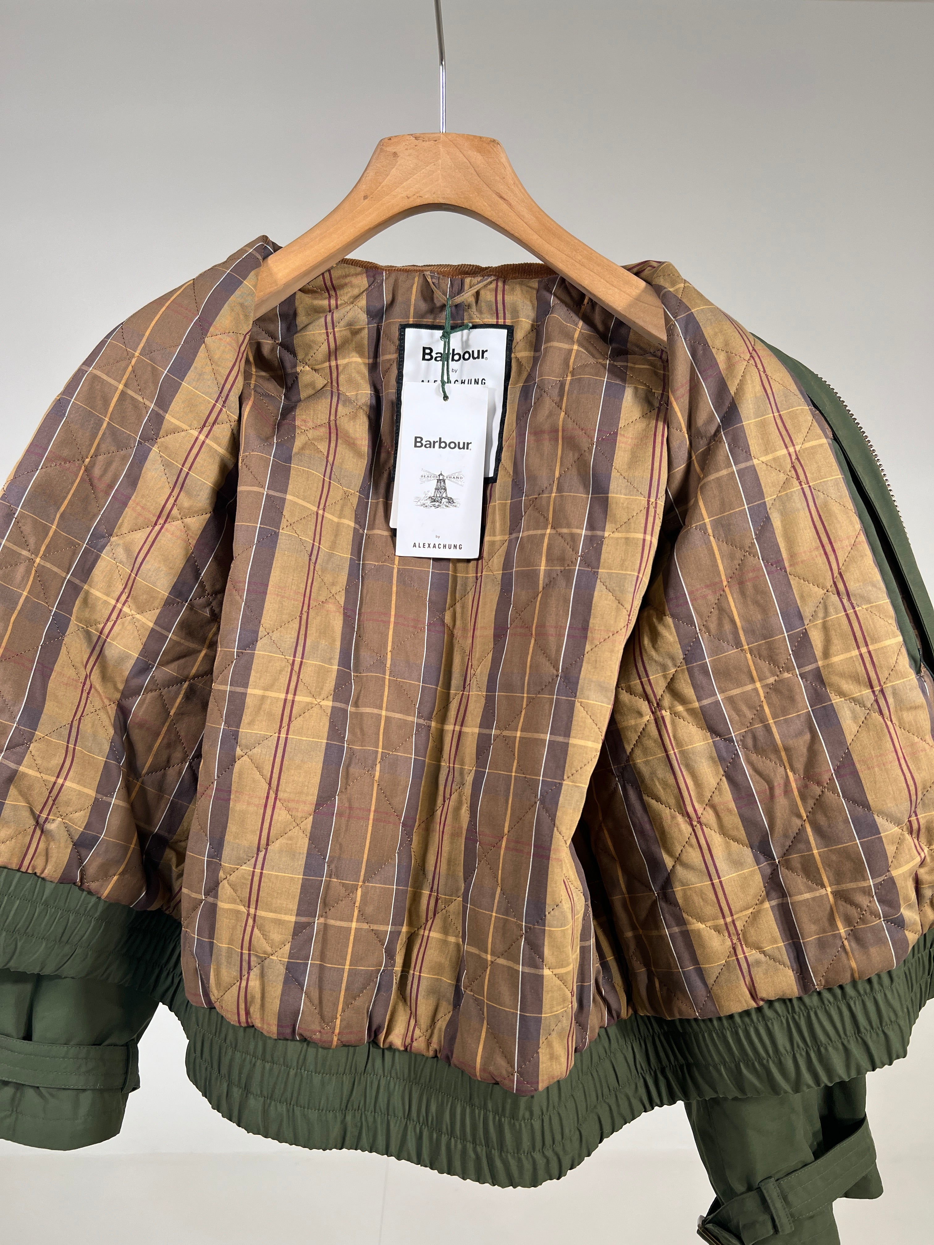 Giacca vintage Barbour ALEXACHUNG verde tg S