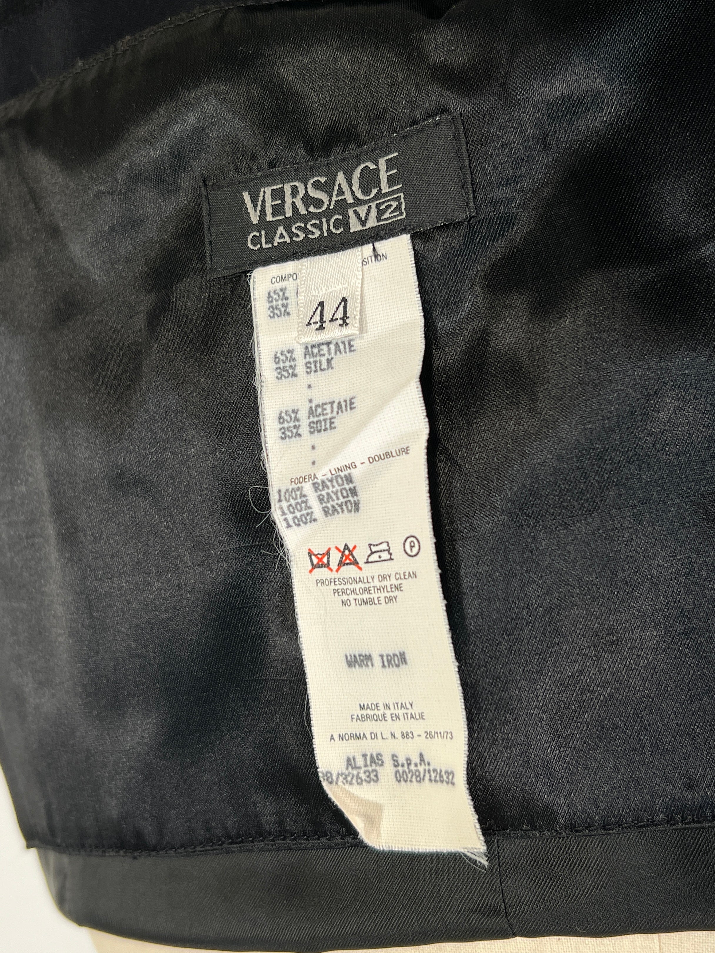 Vestito vintage Versace nero lungo tg 44