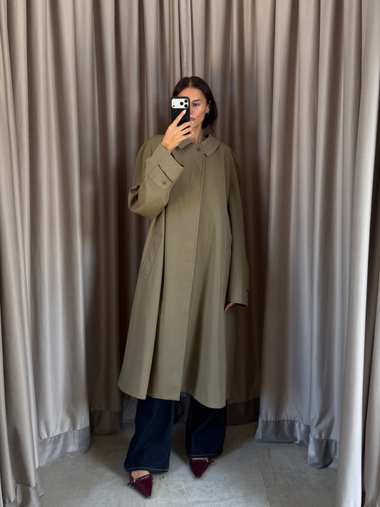 Trench vintage Aquascutum lana verdone tg 46