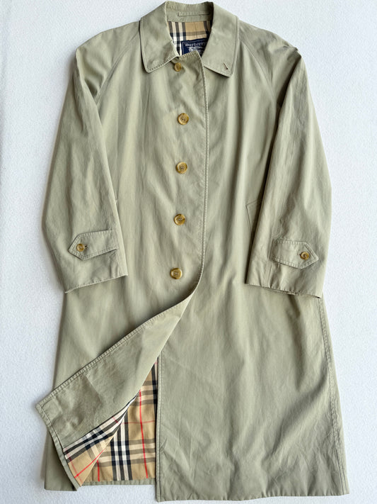 Trench vintage Burberry verde chiaro tg L