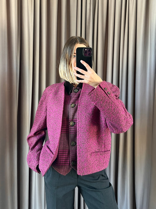 Blazer vintage Valentino rosa/marrone tg 48