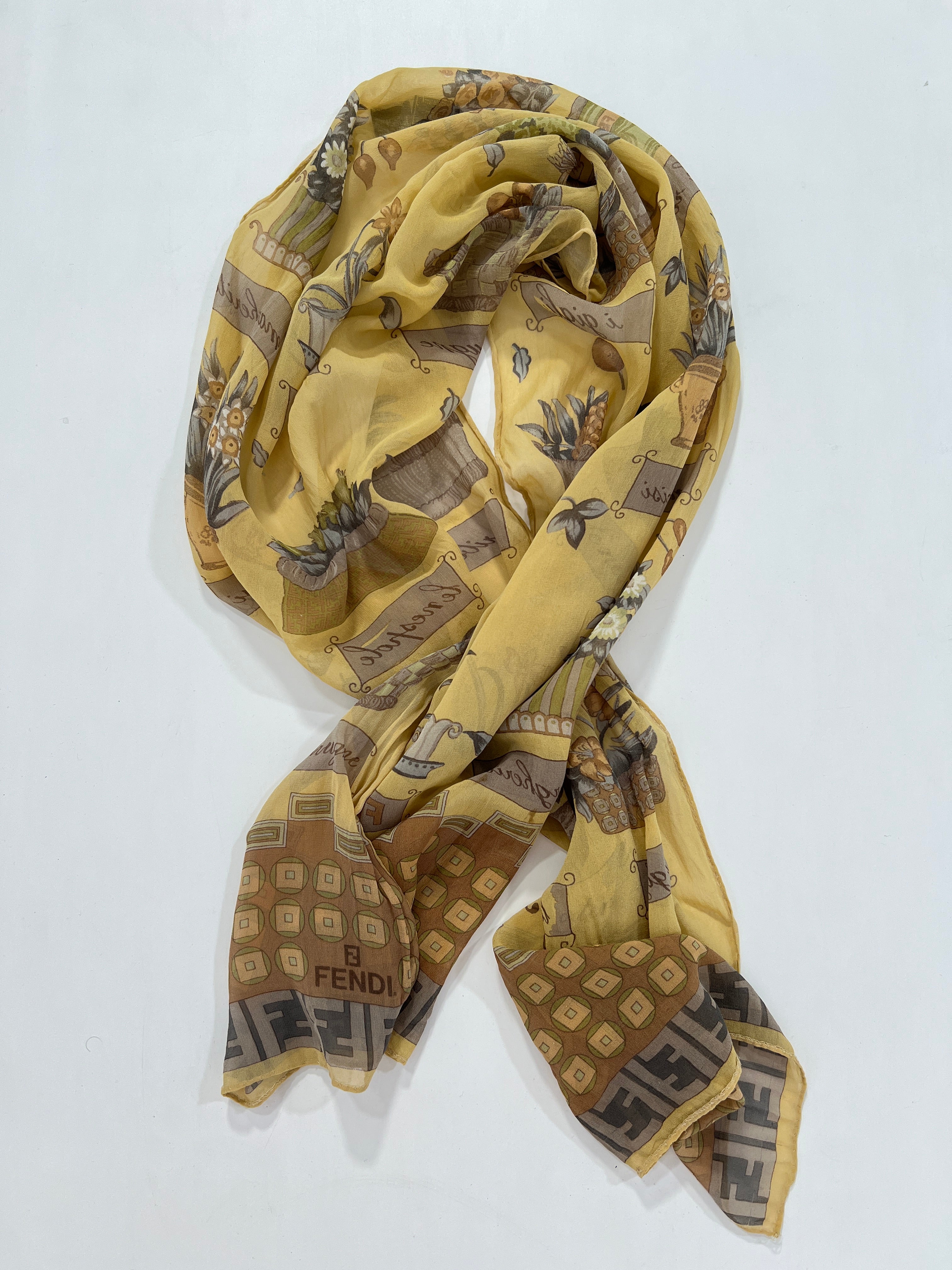 Foulard vintage Fendi in seta