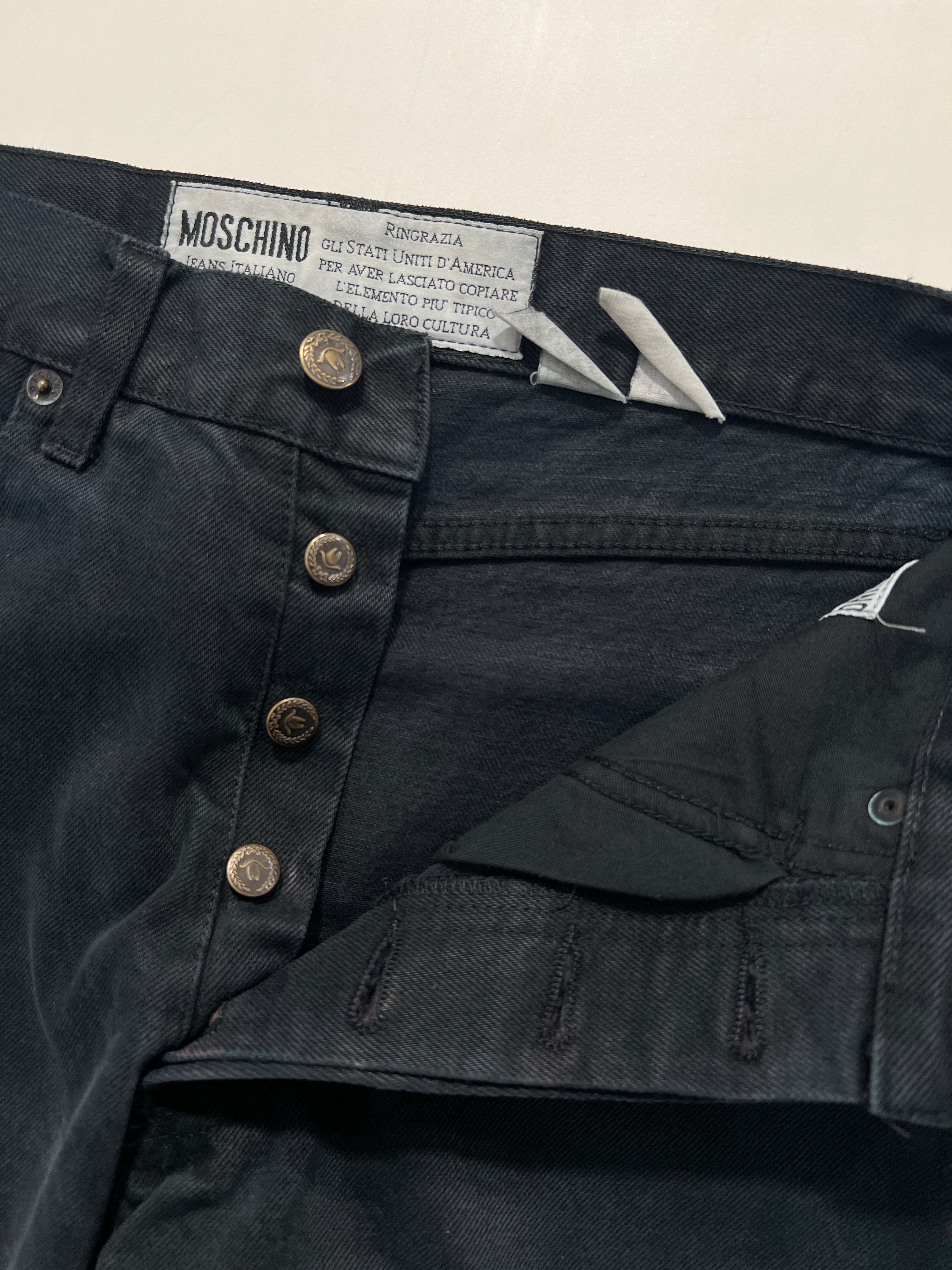 Jeans vintage Moschino nero tg 30