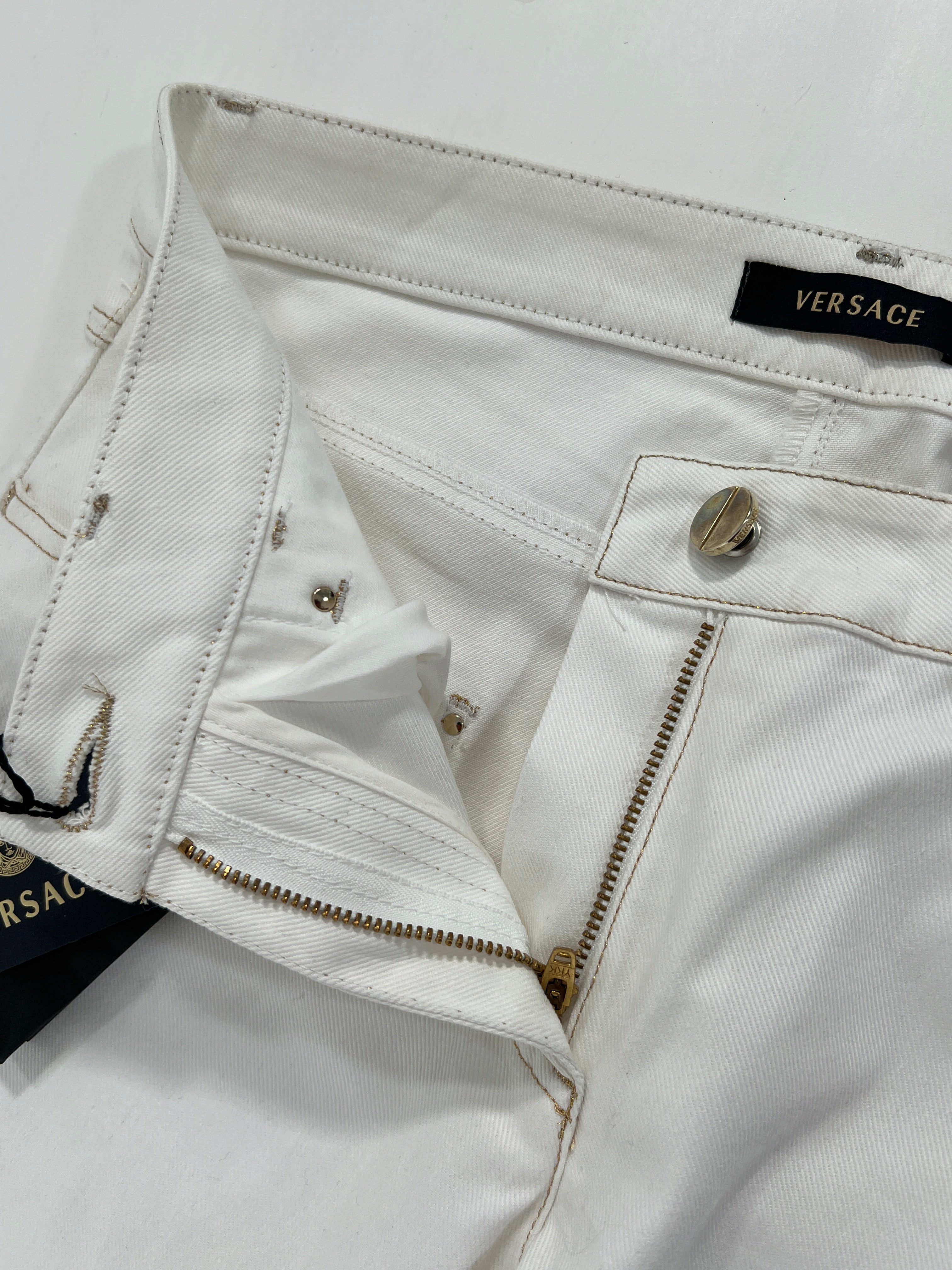 Pantaloni vintage Versace bianchi tg 29