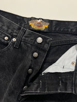 Carica l&#39;immagine nel visualizzatore di Gallery, Jeans vintage Harley-Davidson nero tg 28
