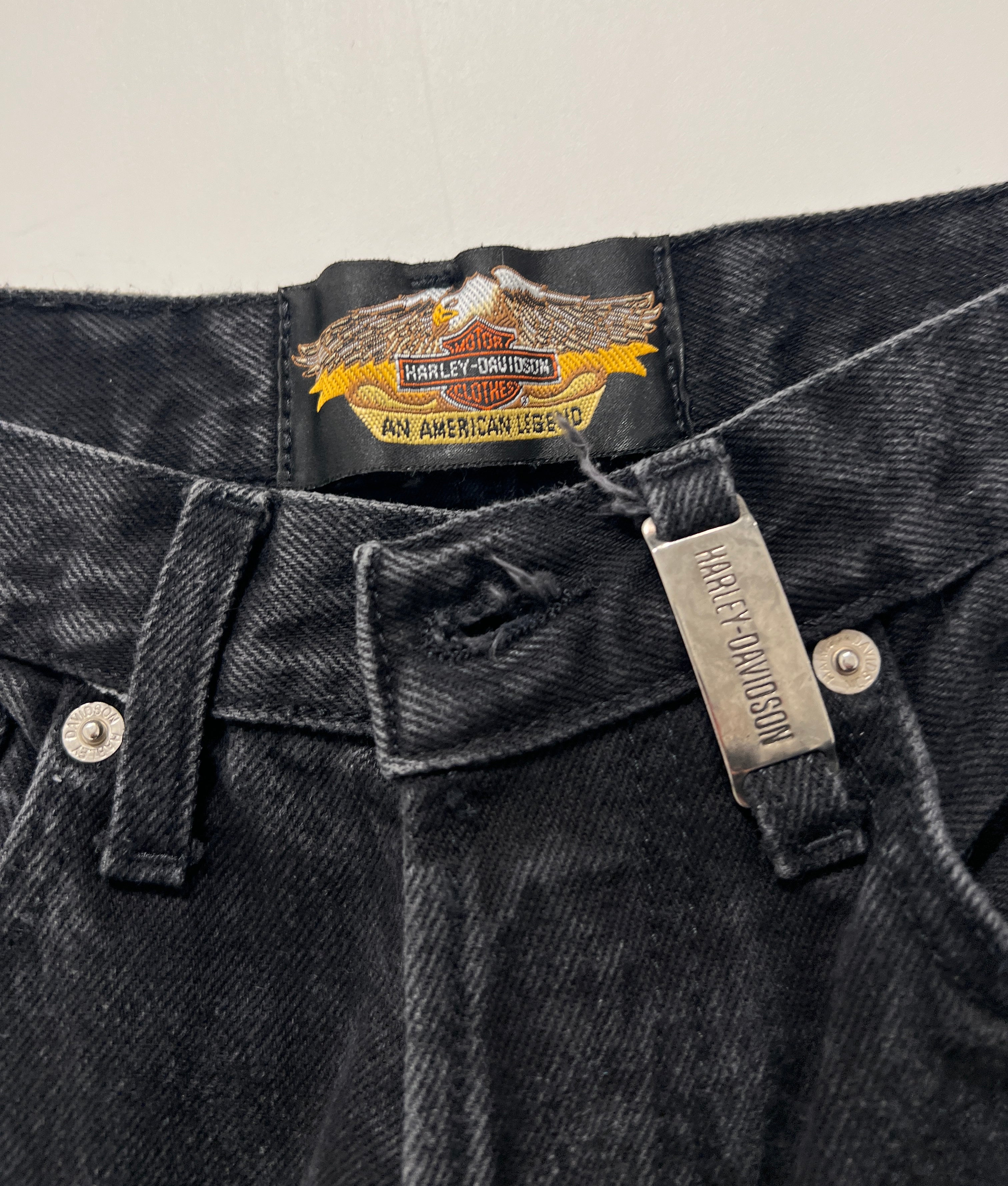 Jeans vintage Harley-Davidson nero tg 28