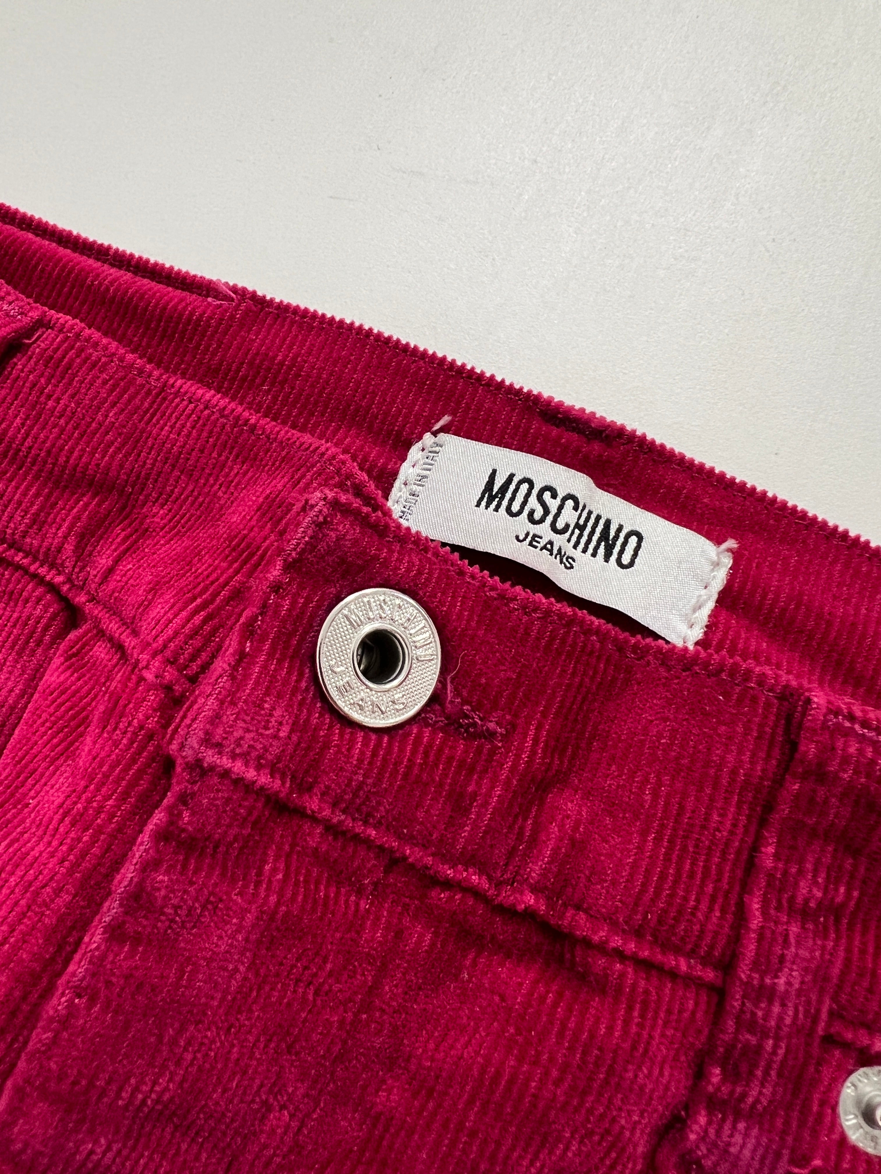 Pantalone vintage Moschino velluto millerighe tg 28