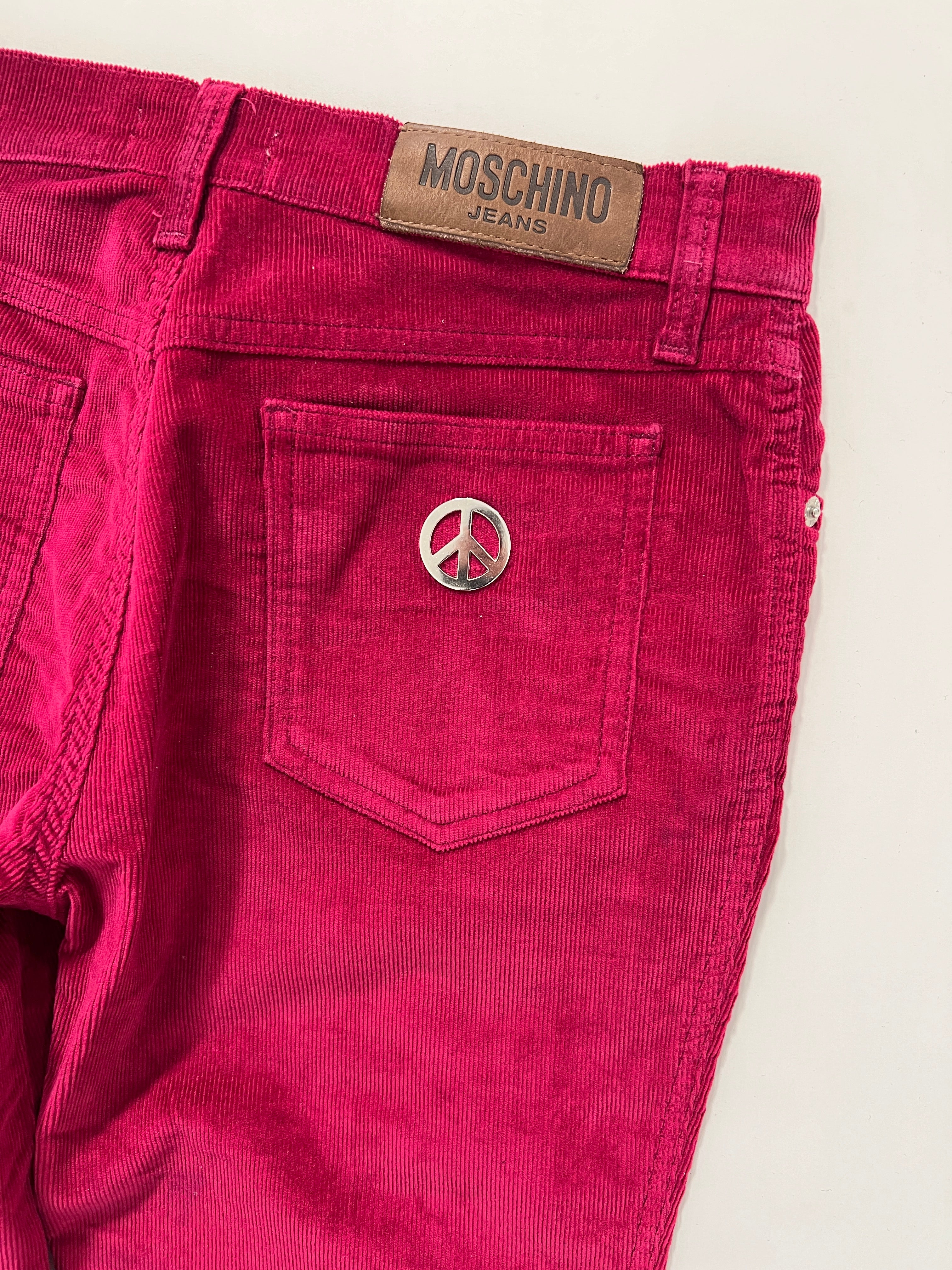 Pantalone vintage Moschino velluto millerighe tg 28