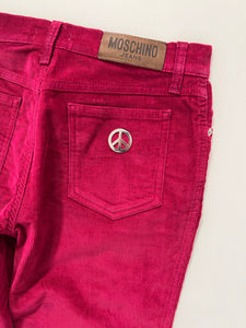 Pantalone vintage Moschino velluto millerighe tg 28