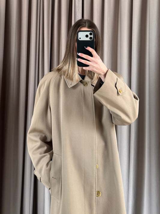 Cappotto vintage Burberry lana beige tg 48