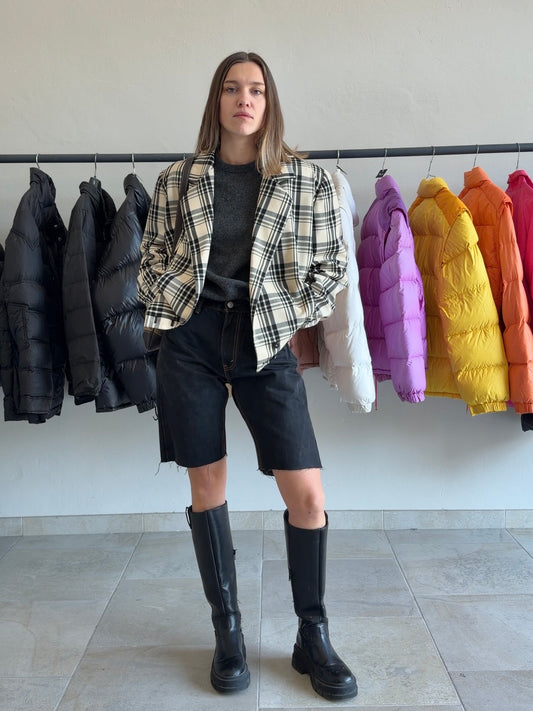 Giacca vintage Herno lana tartan tg 46