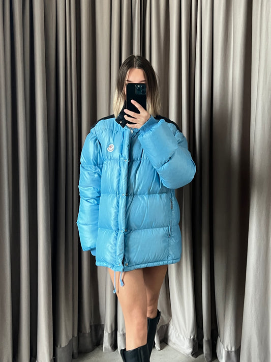 Giacca vintage Moncler Grenoble celeste tg L