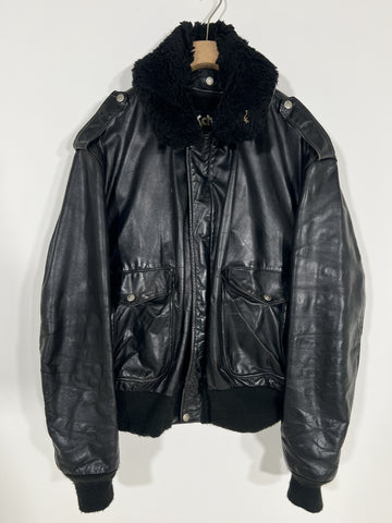 Giacca vintage Schott nero con interno tg 52