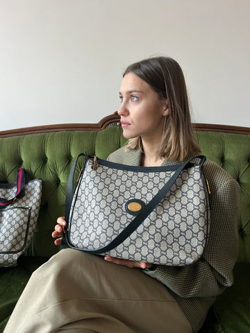 Borsa vintage Gucci monogram a spalla
